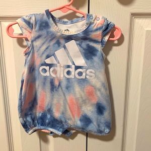 Adidas baby girl summer the dye pink and blue size 3 months one piece